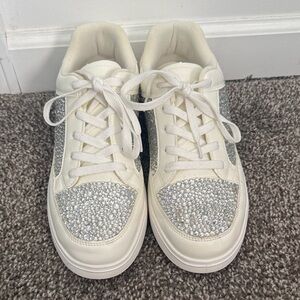 SHEIN White and Glitter Sneakers